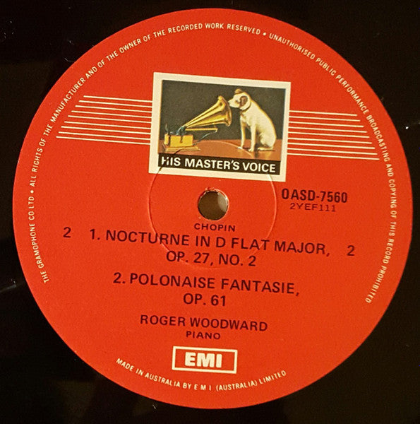 Roger Woodward, Chopin* : Etudes, Nocturne, Polonaise Fantasie (LP)