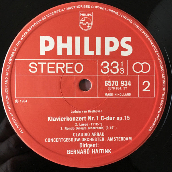 Claudio Arrau, Beethoven* : Konzerte - Die 5 Klavierkonzerte - Tripelkonzert = Concertos: The 5 Piano Concertos - Triple Concerto (6xLP, Comp + Box)