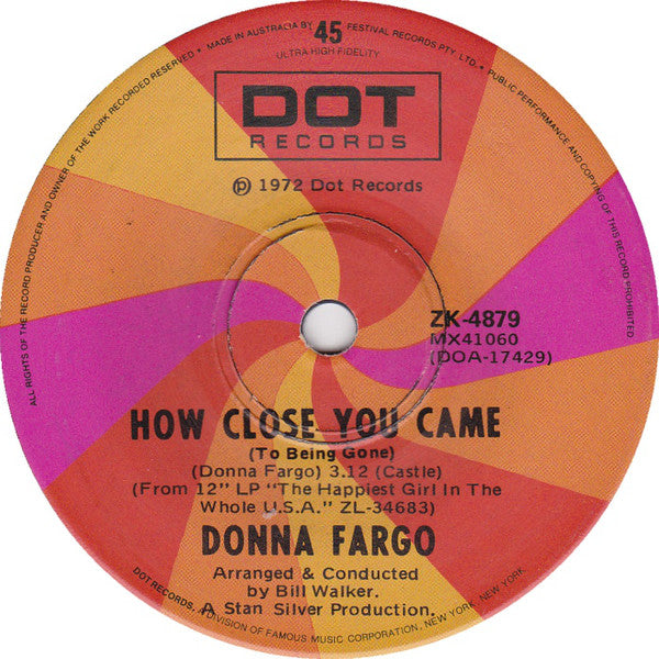 Donna Fargo : Funny Face (7", Single)