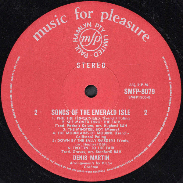 Denis Martin : Songs Of The Emerald Isle (LP)