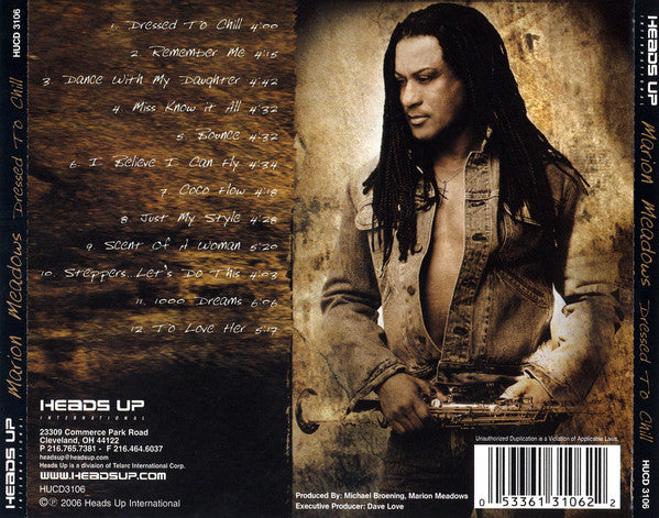 Marion Meadows : Dressed To Chill (CD, Album)