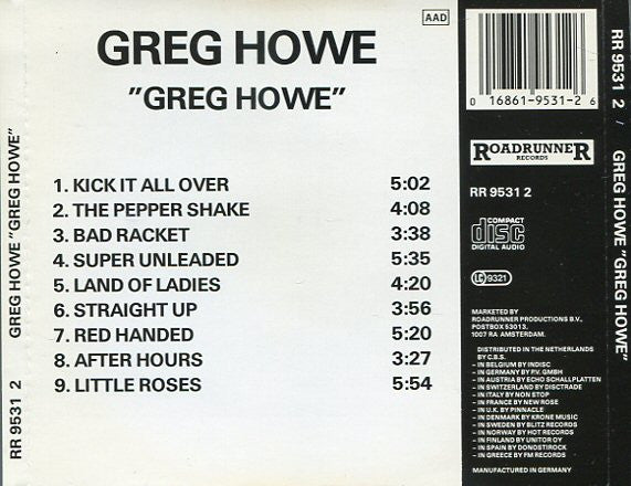 Greg Howe : Greg Howe (CD, Album)
