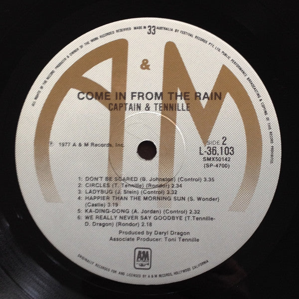 Captain And Tennille : Come In From The Rain (LP, Album)