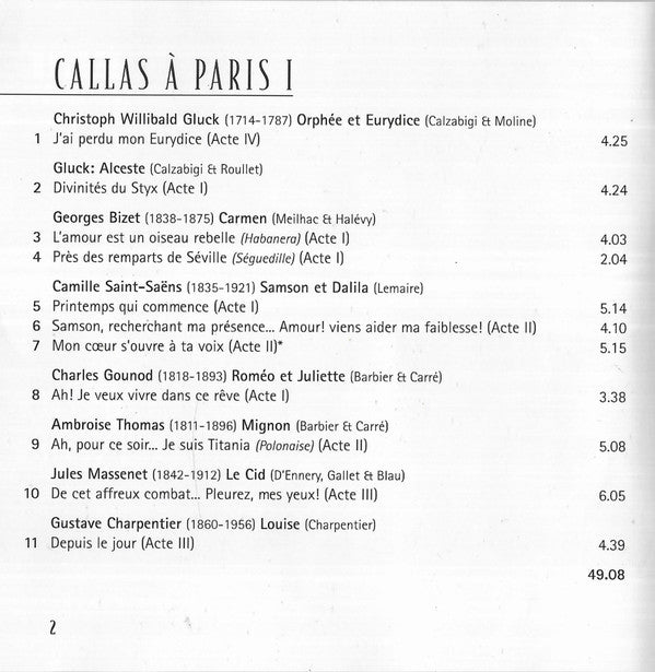 Maria Callas - Orchestre National De La R.T.F., Georges Prêtre : Callas À Paris, Arias I (CD, Album, M/Print, RE, RM)