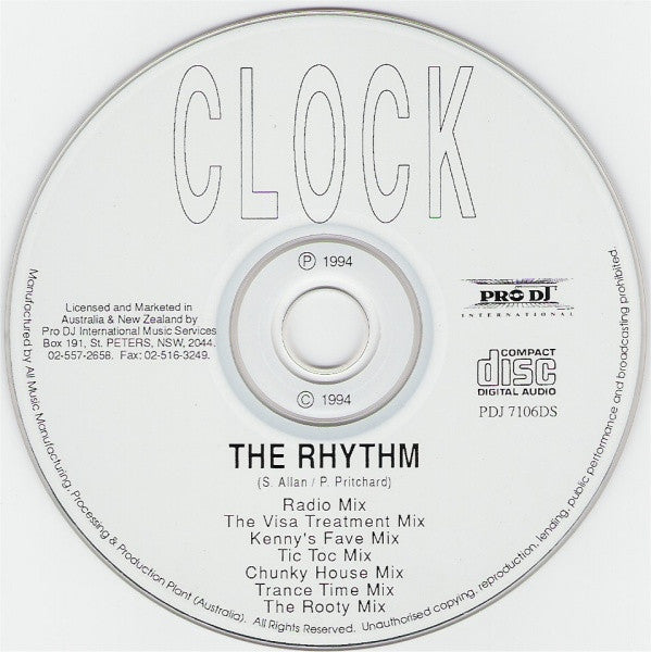 Clock : The Rhythm (CD, Maxi, Car)