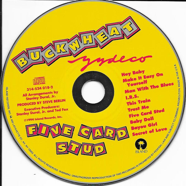 Buckwheat Zydeco : Five Card Stud (CD, Album)