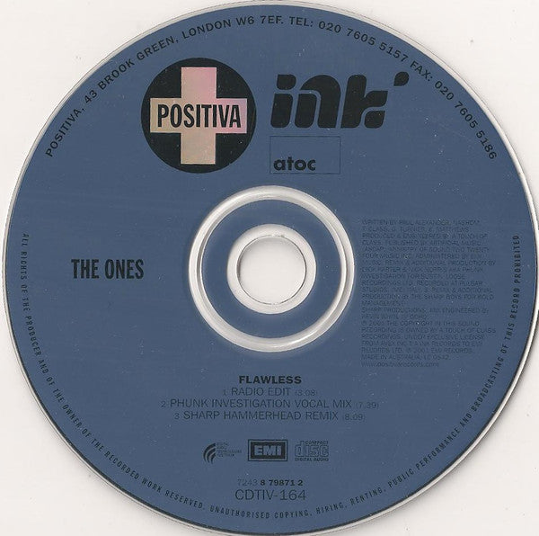 The Ones : Flawless (CD, Single)