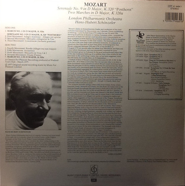 Wolfgang Amadeus Mozart, London Philharmonic Orchestra, Hans-Hubert Schönzeler : Serenade No. 9 In D Major, K. 320 - Posthorn - , Two Marches In D Major, K. 320a (LP, RE, RP)