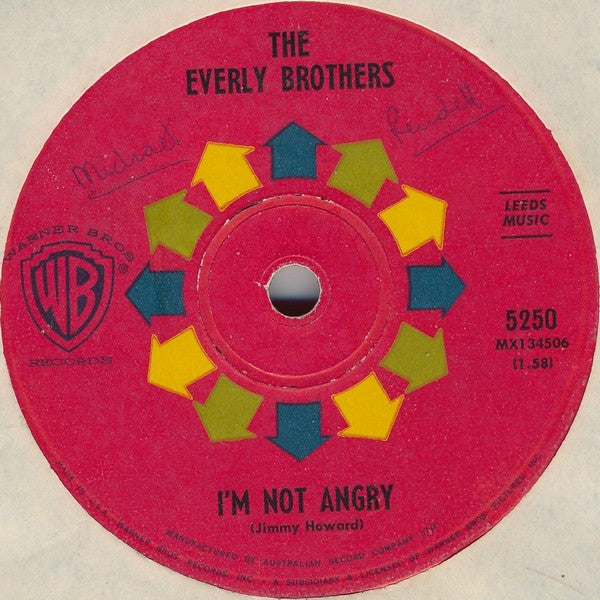 The Everly Brothers* : Crying In The Rain (7", Single)