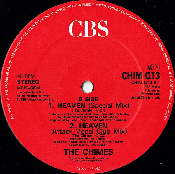 The Chimes : Heaven (Summer Breeze Mix) (12", Single)