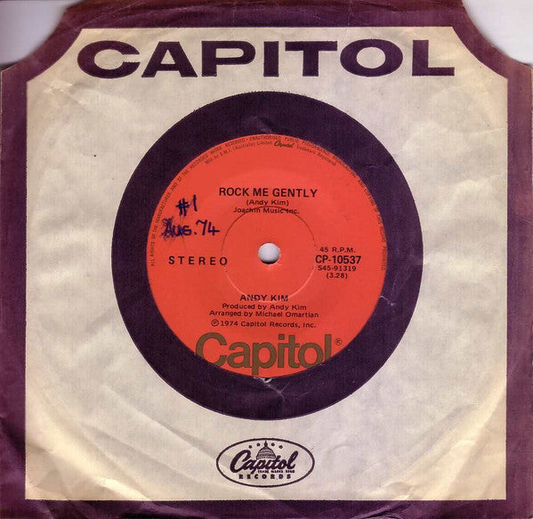 Andy Kim : Rock Me Gently (7", Single)