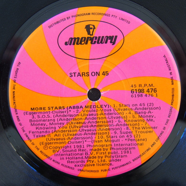 Stars On 45 : More Stars (7", Single)