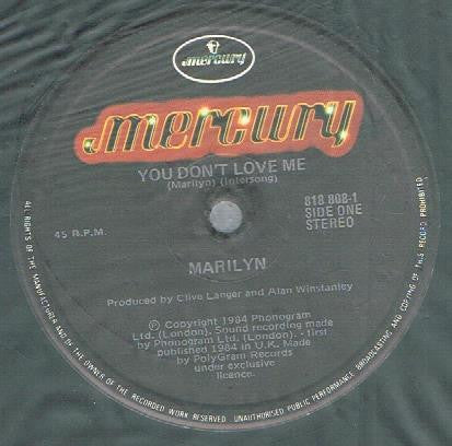 Marilyn : You Don't Love Me (12", Single, Ltd)