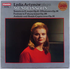 Lydia Artymiw / Mendelssohn* : Sonata In E Major Op.6 · 3 Fantasies Op.16 · Fantasy In F Sharp Minor Op.28 · Andante And Rondo Capriccioso Op.14 (LP)