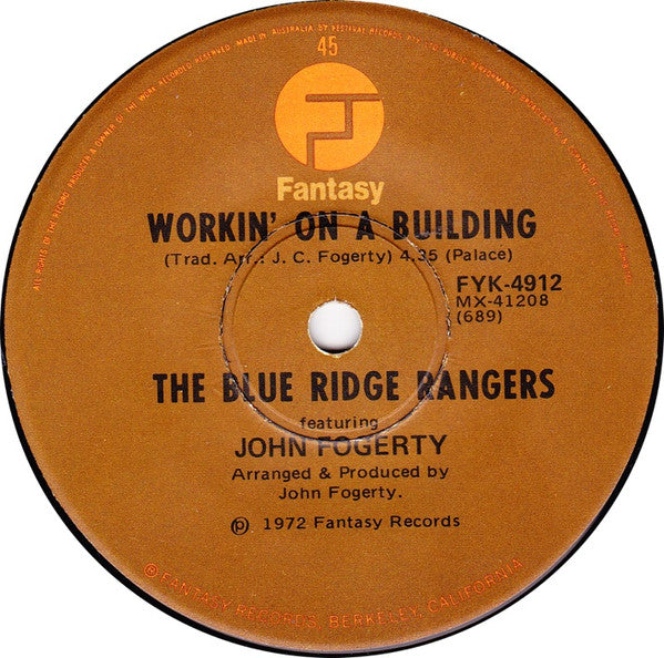 The Blue Ridge Rangers* Featuring John Fogerty : Jambalaya (On The Bayou) (7", Single)