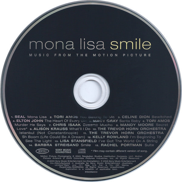 Various : Mona Lisa Smile: Music From The Motion Picture (CD, Album)