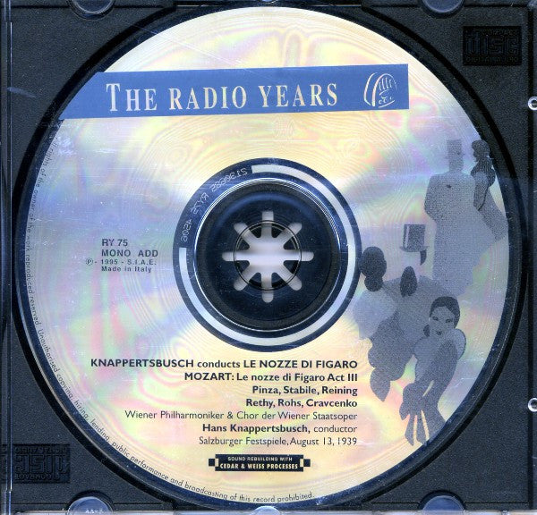 Wolfgang Amadeus Mozart, Ezio Pinza, Mariano Stabile, Maria Reining, Esther Réthy, Marta Rohs, Angelica Cravcenko, Wiener Philharmoniker, Wiener Staatsopernchor, Hans Knappertsbusch : Salzburg Festival Rarities Vol. II: Le Nozze Di Figaro (Act 3) (CD, Album, Mono, RE, RM)