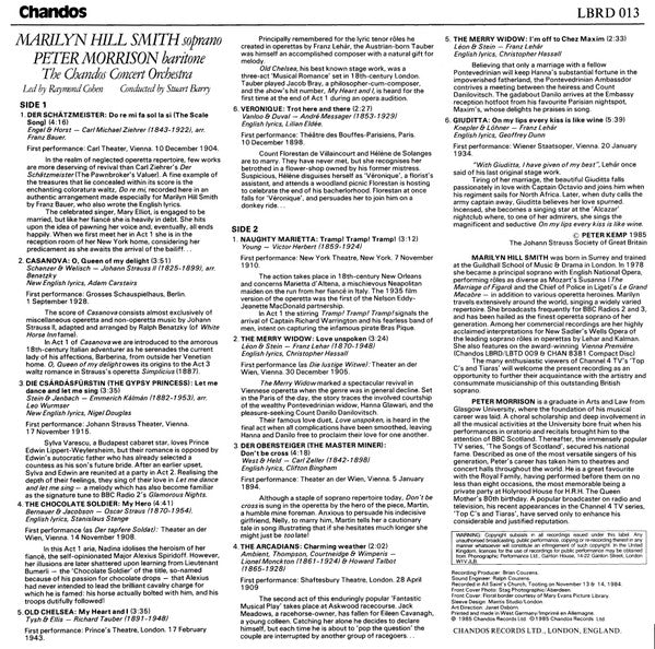 Marilyn Hill Smith & Peter Morrison (2) : Treasures Of Operetta (LP)