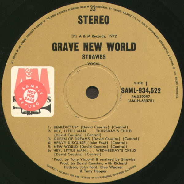 Strawbs : Grave New World (LP, Album, Sin)