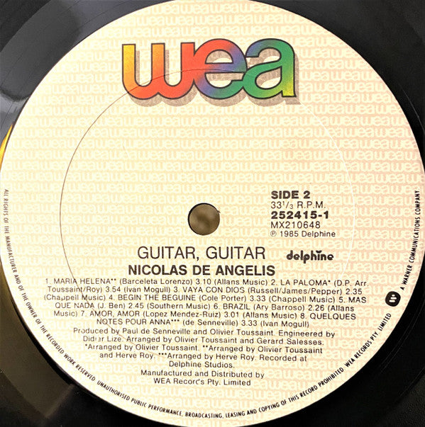 Nicolas de Angelis : Guitar Guitar (LP, Album)