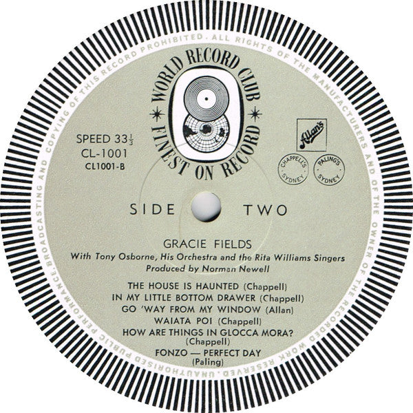 Gracie Fields : Gracie Fields (LP, Album, Mono, Club, RE)