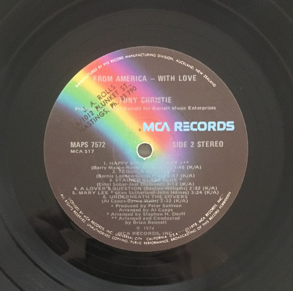 Tony Christie : From America With Love (LP, Album)