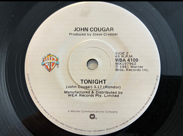 John Cougar Mellencamp : Ain't Even Done With The Night (7", Single)