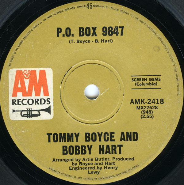 Tommy Boyce & Bobby Hart* : Alice Long (You're Still My Favorite Girlfriend) (7", Single)
