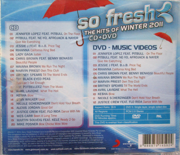 Various : So Fresh: The Hits Of Winter 2011 CD+DVD (CD, Comp + DVD-V, Comp, PAL)