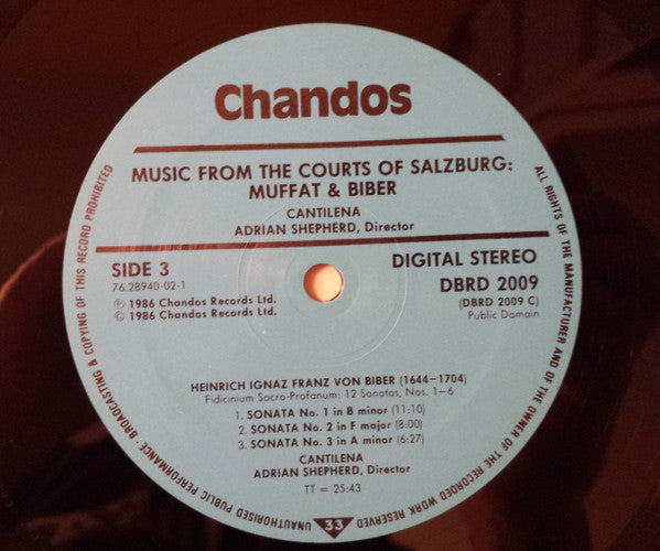 Georg Muffat, Heinrich Ignaz Franz Biber : Music From The Court Of Salzburg (2xLP)