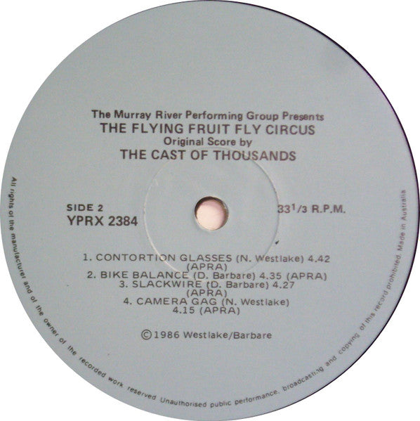 The Cast Of Thousands : The Flying Fruit Fly Circus (LP)