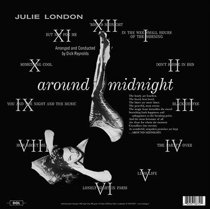 Julie London : Around Midnight (LP, Album, RE, 180)