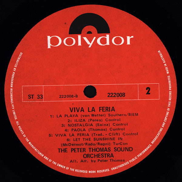 Peter Thomas Sound Orchestra : Viva La Feria (LP)