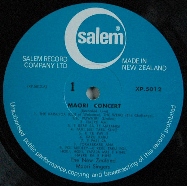 New Zealand Maori Singers : Maori Concert (LP, Album)