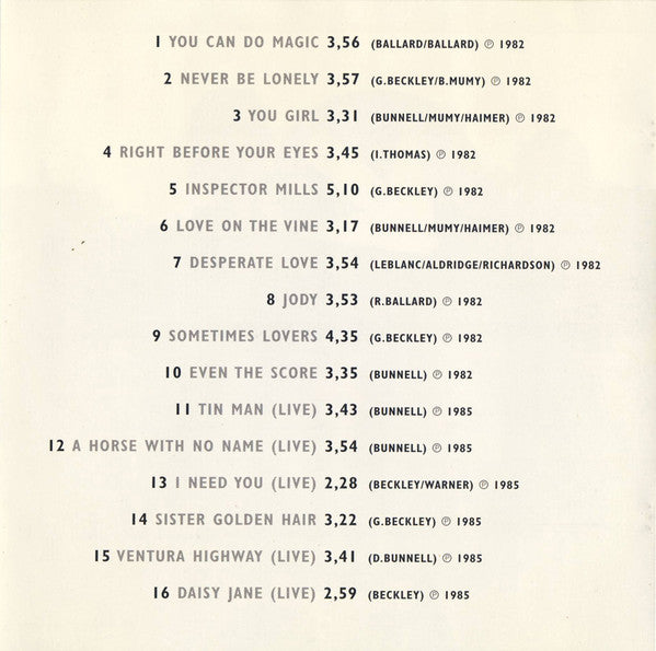 America (2) : You Can Do Magic (CD, Comp)