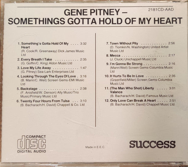 Gene Pitney : Something's Gotta Hold Of My Heart (CD, Comp)