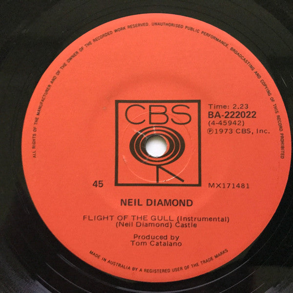 Neil Diamond : Be / Flight Of The Gull (7", Single)