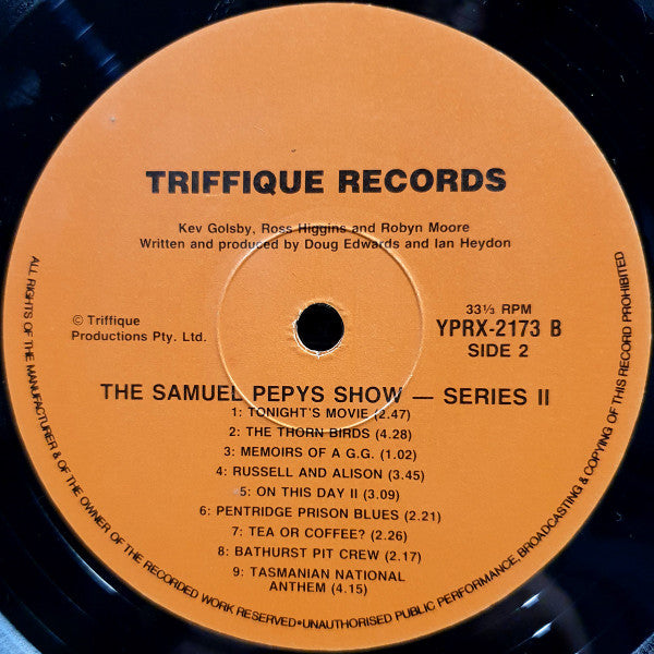 The Samuel Pepys Show Featuring Kev Golsby, Robyn Moore, Ross Higgins : The Samuel Pepys Show - Series II (LP, Album)