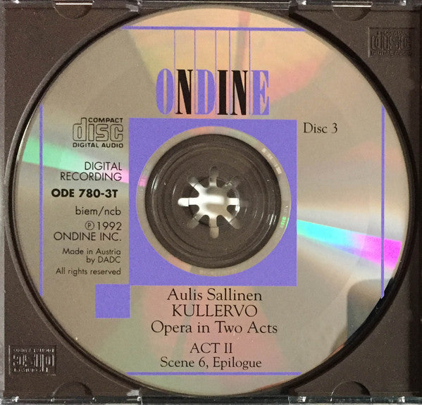 Suomen Kansallisoopperan Orkesteri & Suomen Kansallisoopperan Kuoro, Ulf Söderblom, Aulis Sallinen : Kullervo (3xCD, Album)