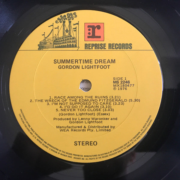 Gordon Lightfoot : Summertime Dream (LP, Album)