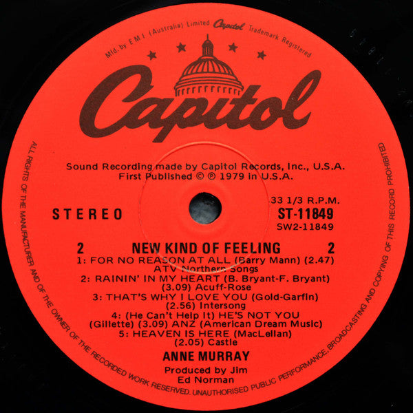 Anne Murray : New Kind Of Feeling (LP, Album)