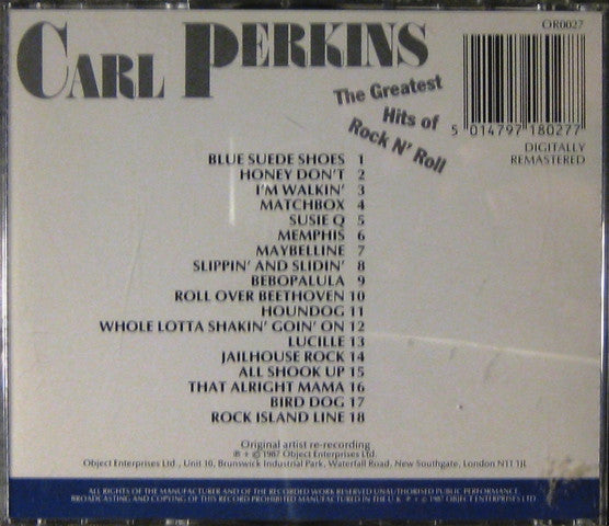 Carl Perkins : The Greatest Hits Of Rock N' Roll (CD, Comp, RM, Son)