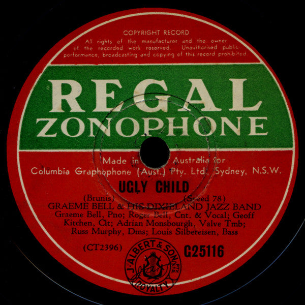 Graeme Bell And His Dixieland Jazz Band : Smoky Mokes / Ugly Child (Shellac, 10")