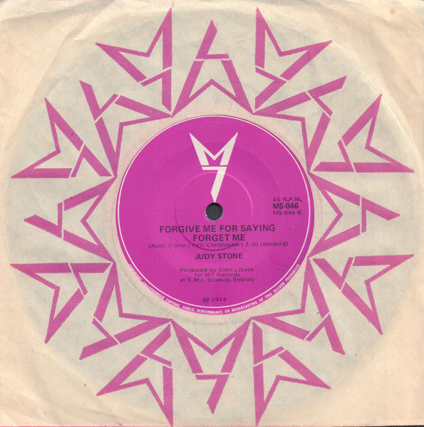 Judy Stone : Would You Lay With Me In A Field Of Stone (7", Single)