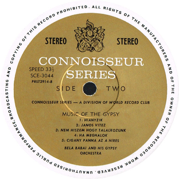 Bela Babai And His Gypsy Orchestra* : Music Of The Gypsy (LP, Album, Club)