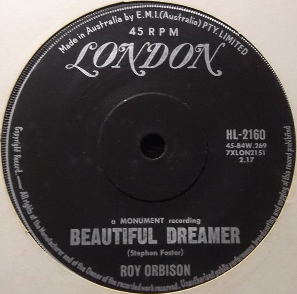 Roy Orbison : Pretty Paper / Beautiful Dreamer (7", Single)