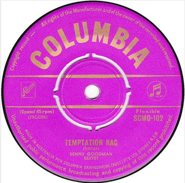 Benny Goodman And His Orchestra / Benny Goodman Sextet : Bugle Call Rag / Temptation Rag (7")
