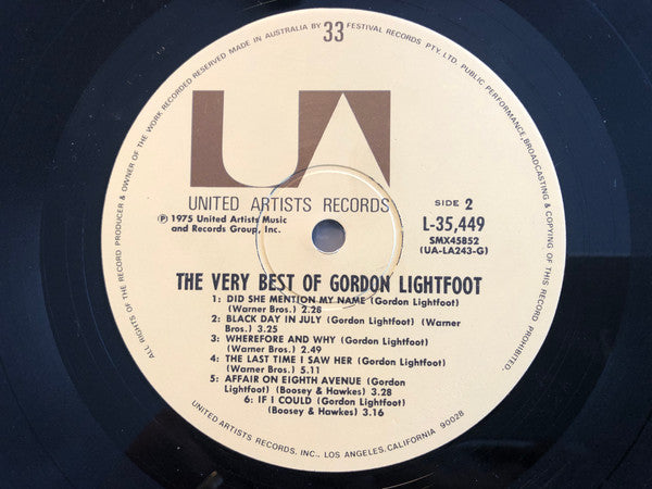 Gordon Lightfoot : The Very Best Of Gordon Lightfoot (LP, Comp)