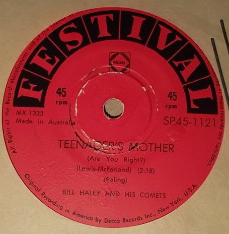 Bill Haley And His Comets : Teenager's Mother (7", Single)