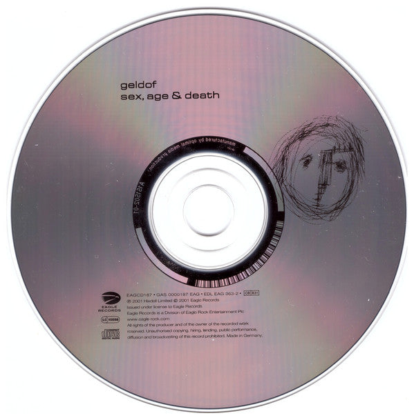 Geldof* : Sex, Age & Death (CD, Album)